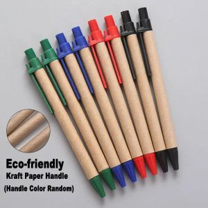 Penne 20/30/50/100pcs Set Ecofriendly Kraft Paper BallPoint Penna da 1,0 mm SCUCCHI