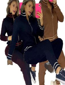 Autumn Tracksuits Women Designer Long Sleeve Two Piece Pants Set Baseball Uniform Jogging Sport Sport Fashion Letter Print K0898778775