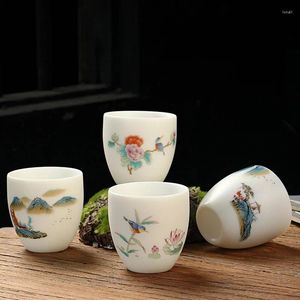 Tassen Untertassen Schaf Fett Jade Keramik Tee Schüssel Japanische Whiteware Cup Master Teetasse Ware