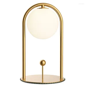 Świece nowoczesne luksusowe złotą lampę stołową elegancka dekoracyjna nocna lekka szklana globał ambient Księżyc Divmable LED