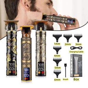 T9 USB Elektrikli Berber Şarj Edilebilir Barber Mens Razor Saç Kıvrımlı Profesyonel Mega Sıfır Son Makinesi Seramik Tıraş Makinesi 240412