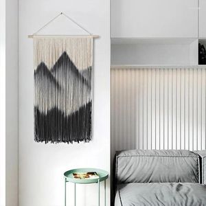 Arazzi Macrame Wall Hanging Ins Nordic Telecciata a mano tinta Arazzo bb soggiorno camera da letto scatola da metro ombreggiata boho decor