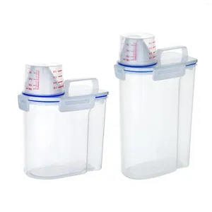 Liquid Soap Dispenser Airtight Dry Food Storage Container With Measuring Cup For Candy Snack Rice