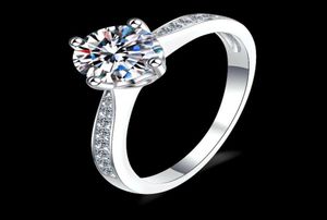 Luksusowy 925 Srebrny Doskonały krawędź Test Diamond Test Mossanite Party Pierścień Rings6171249