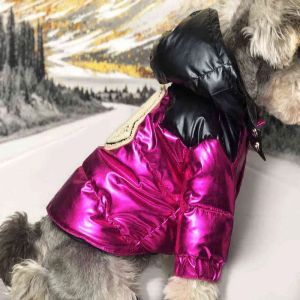 Luxury Pet Dog Clothes Down Jackets Warm Winter Velvet Coats High-quality Fashion Brand Clothing for Small and Medium-sized Dogs Schnauzer Wholesale French Bulldog