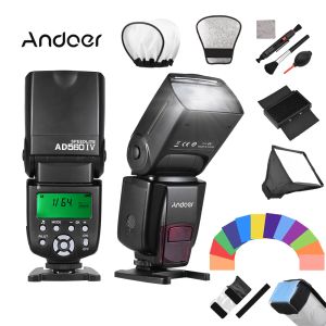 Connettori Andoer AD560 IV 2.4G Wireless Universal Oncamera Slave Speedlite Flash Light Gn50 Display LCD per telecamere DSLR