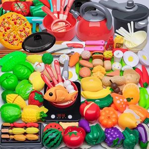 Cutting Play Food Toy for Kids Kitchen Pretend Fruit Vegetable Accessories Educational Toddler Children Gift 240407