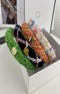 Med Box C Designers Luxury Pannband Hårband för Women Girl Brand Weave Headband Sports Fitness Head Wrap Hair Jewelry Hoops 47227694