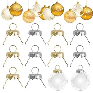 Party Decoration 50/100st Gold Silver Christmas Ball Caps For Xmas Tree Ornament Avtagbar metallhängare Hem Navidad År 2024