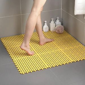 Bath Mats PVC Thickened Hollow Mat Bathroom Non Slip Splicing Waterproof Foot Swimming Pool Household Shower Room Floor