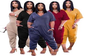 Frauen Designer Plus Size Jumpsuits Rompers Sommer Herbstkleidung Laufen Fitnessbrief Sportswear Short Sleeve Leggings Full6200538