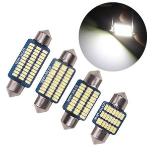 50Pcs 3014 LED Bulbs 31MM 36MM 39MM 41MM Festoon White Car Interior Lights Canbus Error For Dome Reading Light 12V9943070