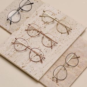 Sunglasses Frames Pure Titanium Full Rim Glasses Prescription Frame Men Oval Eyewear Fake Korean Female Optical Eyeglass