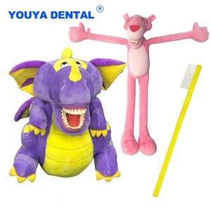 Tooth Brushing Dental Plush Toys With Toothbrush Educational Teeth Model For Kids Children Stuffed Animals Toys Dentistry Gift 240407