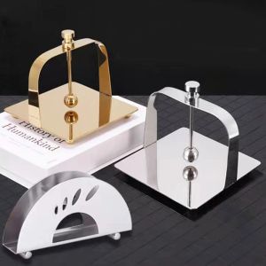 Racks Stainless Steel Napkin Holder Freestanding Paper Napkin Tissue Dispenser for Home Ktchen Countertop Dining Table Napkin