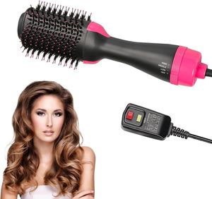 3 in 1 Haartrockner Luftpinsel Styler und Volumizer Haarglätter Lockenkamm Roller Ein Schritt Elektrischer Ionen Flow Trockner 240401