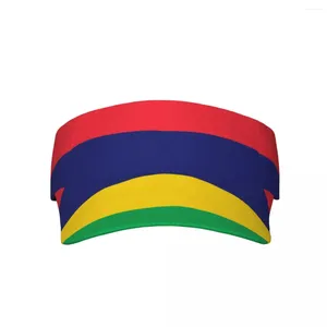 BERETS SOMMER AIR SUN HAT MAURITIUS FLAGSVISOR UV SKYDD Sport Tennis Golf Running Sunscreen Cap