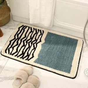 Bath Mats Modern Design Soft Bathroom Carpet Home Decoration Thickened Mat Absorbent Anti-Slip Floor For Hallway Shower Room