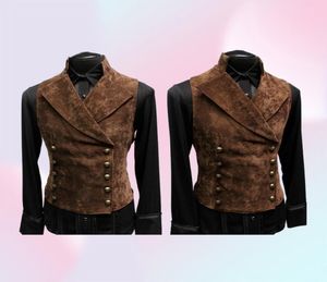 Wildleder -Herrenanzug Vest Slim Fit Freizeit männliche Gentleman Weste für Hochzeitshülse formelle Business Double Breasted Jacke 201103488751