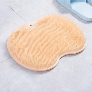Bath tapetes não deslizam a almofada de massagem macio com orifício de suspensão para acessórios para o banheiro