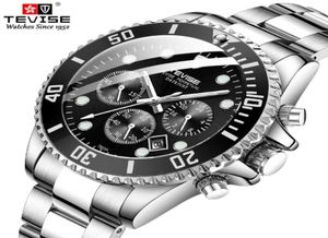 Top Luxury Brand Tevise Men Orologi meccanici automatici Business militare Full Steel Misristi Maschio Orologio Renogio Masculino8106512