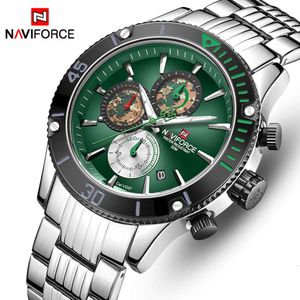 Naviforce Wristwatches Men Watches Top Brand Brand Stainless Steel Quartz Watch Men Chronógrafo Sport Relógio Militar Relógio Relógio Relogio Masculino High Quality