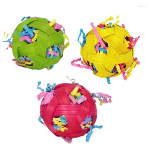 Andra fågelförsörjningar 3st Foraging Parrot Cage Toy 2,4-in fotboll som tuggar för små djur gerbils hamstrar