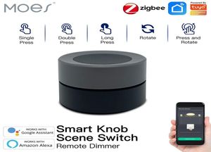 Moes New Tuya Zigbee Control SMART Knob Switch Wireless Scen Switch -knappkontroll Batteridriven automatiseringsscenario6748872
