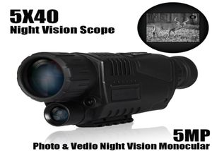 5x40 Digital 5MP Nict Vision Hunting Night Vision Monocularne 5 mega pikselowe karabin Scope2442000