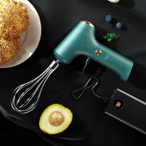 Blender 2024 Egg Beater Electric Hushållsblandare tyst liten handhållen tårta krämbakning Automatisk äggbeater