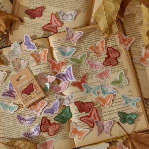 Presentförpackning 46st Butterfly Sticker 3D Effect Diy Diary Scrapbooking Stationery Etikett Toy Girls Room Decal Home Decoration Laptop