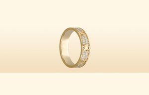 Mały model Slim Love Wedding Pierścień dla kobiet mężczyzn 316L Tytanium Steel Full CZ Paved Designer Jewelry Aneis Anel Bague Femme Cl7649671