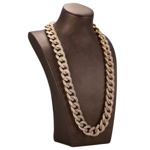 Jasen Popular Sier With Cubic Zirconia Stone Pendant Cuban Link Chain Necklace Ladies Party Gift Men Jewelry