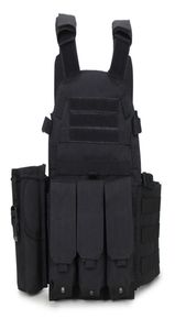 Tactical 6094 Molle Vest Combat Body Armour Vest Exército Paintball Warged Plate Plate Carrier Acessórios de caça de placas1006267