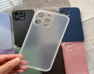 03mm Matte PP Phone Cases Ultra Thin Slim Frosted Full Coveraged Flexible Cover Camera Protection For iPhone 14 13 12 mini 11 pro8345792