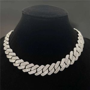 Hip Hop Cuban Link Chain Fine Jewelry Necklaces Chains Iced Out Chains Moissanite Necklace