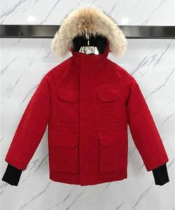 Kids Winter Ente Down -Mäntel mit Pelzkragen Teenagern Schnee tragen dicke Jacke Mädchen Jungen Ski äußere Kleidung Parka 2011033371576