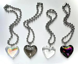 Colares de pingentes chegam colorido colar de pêssego de cristal para mulheres femininas coreanas jóias para garotas de garotas acessórios