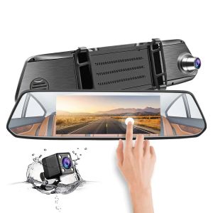 Jogador 7 In Touch Screen Carring Recorder Recorder Retrocínio Mirror Car DVR de 170 graus Visão noturna Câmera de estacionamento Câmera Black Box Box