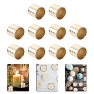 Titulares de vela Titular de copo Tealight Light Tea diminua as latas vazias Lâmpada de lâmpada Fazendo casamento de chapéu de peças de peças de ferro arbítrio