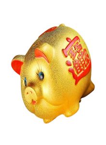 Keramik -Cartoon -Kisten kreativ golden für Geschenk Piggy Bank Kinder039s Retro Coin Tank Geldsparungen Home Dekoration GG50CQ 2017002152