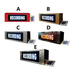 Recording Sign with Remote LED Illuminated for Home Decoration Music Banner 240402