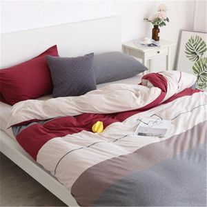 Zestawy pościeli z zestawem w paski w stylu japońskiego bawełniane łóżko Wysokiej jakości kołdry domowe poduszki 4PCS