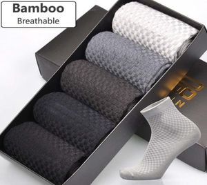 MEN039S SOCKS 5PAIRLOT Erkekler Bambu Fiber Sıkıştırma Yaz Süresi İş Gündelik Spor Erkek Elbise Çorap Hediyeleri Yüksek Kalite9131961