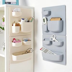 Racks Wall Mounted Storage Box Cosmetic Remote Control Holder Bathroom Rack Wall Shelf Adhesive Storage Case Home Organizer Supplies