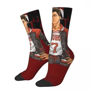 Мужские носки смешной сумасшедший носок для мужчин Miyagi Баскетбол хип -хоп Harajuku Slamdunk счастливого качества