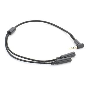 2024 3,5 mm Audio stereo y cavo splitter 90 gradi angolare destro da 3,5 mm da maschio a 2 femmine Adattatore splitter per cuffie per cuffie Sinloon per scheda per scheda per