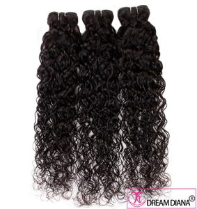 Brazylijska Virgin Hair Water Wave 34 Pakiety ludzkie włosy przedłużenia Brazylijskie włosy Naturalne kolorystyczne Remy Tym kierunku Kopanie 6958146