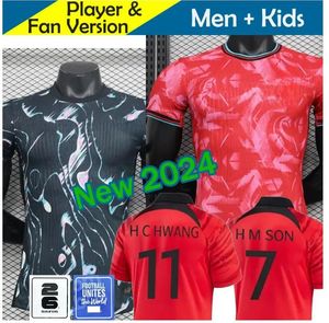 Jersey de futebol da Coréia do Sul Novo 2024 2025 Heung-Min Son Kang na equipe nacional Lee 24 25 Camisa de futebol masculino Kit Kit Set Home Away Men Uniforme