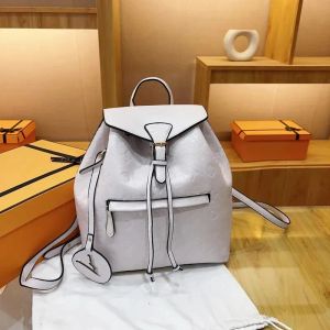 Designer Christopher Rucksacks Style Modepacks Frauen Luxushandtaschen geprägt Blumen Rucksack Kordelschule Klassische Mini -Schülertasche M45205